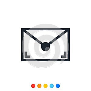 Simple envelope icon,Vector and Illustration