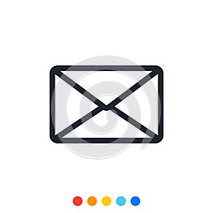 Simple envelope icon,Vector and Illustration