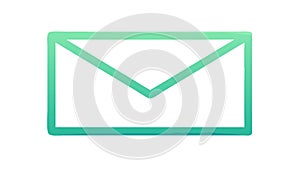 Simple envelope outline icon: mail, message, communication, and digital letter, vector design Generative AI