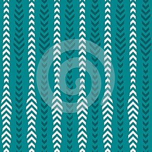 Simple Ethnic Dark Cyan Blue Arrow Vertical Line Seamless Pattern Design | Arr Series photo