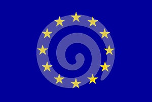Simple EU - European Union - flag. Flat illustration image