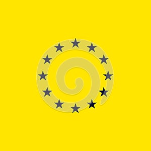 Simple European union flag symbol stars
