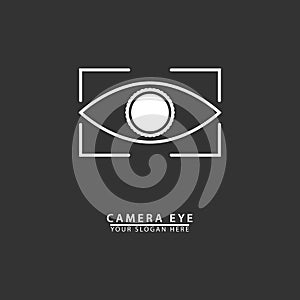 simple eye camera icon logo