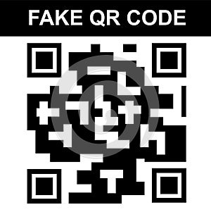 Simple Fake QR, Quck Response code, at white background