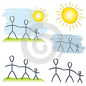 Simple Family Unit Clip Art