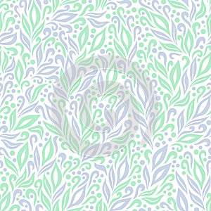 Simple feathery floral pattern