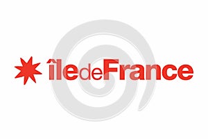 Simple flag of Ile de France photo