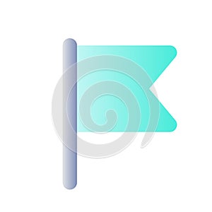 Simple flag for report flat gradient color ui icon