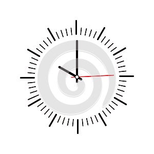 Simple flat clock illustration template vector