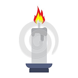 Flat color candle icon