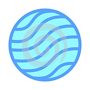 Flat color globe icon