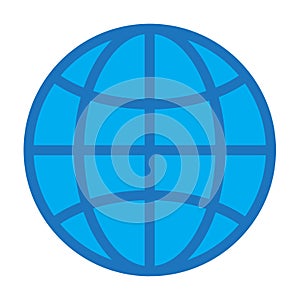 Flat color globe icon