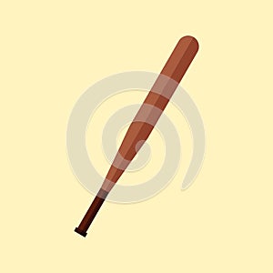 Simple Flat Design Baseball Bat Vector Illustration Graphic