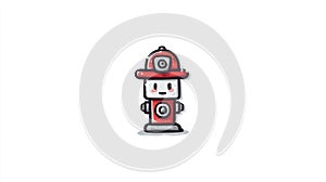 Cute Fire Hydrant Character Cartoon