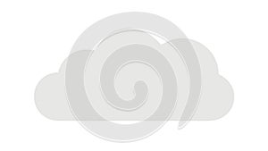 Simple Flat Design Cloud Icon. Weather and Atmospheric Element. vector design Generative AI