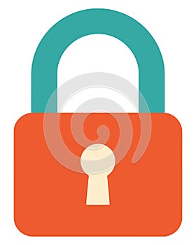Simple Flat Design Padlock Icon