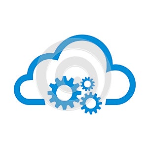 Simple Flat Minimalist Cloud Setting App Icon