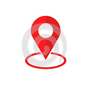 Simple Flat Red minimalist locator App