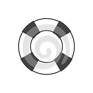 Simple flat rescue wheel icon