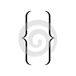 The bracket icon. A simple flat vector illustration