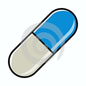 Capsule pill Isolated On White photo