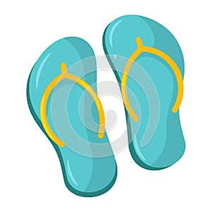 Simple flip flop vector illustration with flat design