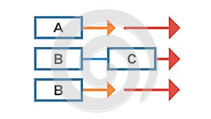 A Simple Flowchart Diagram Showing Different Process Paths, vector design Generative AI
