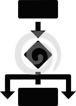 Simple Flowchart Process Diagram Icon