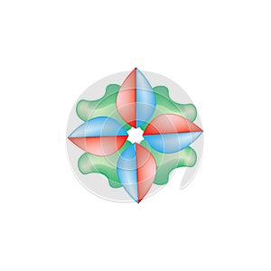 Simple flower 3d color mandala illustration vector design