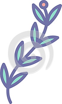Simple Flower Line Icon Colorful illustration