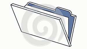 Simple Folder Icon, Digital File Storage, vector design Generative AI