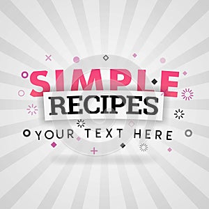Simple food recipes template logo