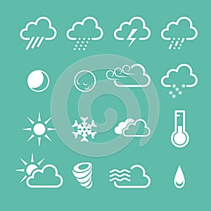 Simple forecast weather icons