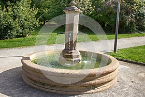 simple fountain with taps