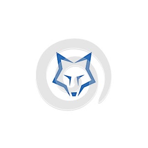 Simple fox head logo design