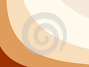 A simple fractal with hyperbola curves in cream, orange and red
