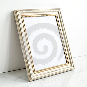 Frame mockup isolated on white background photo