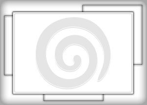 A simple frame with three squares in the background.