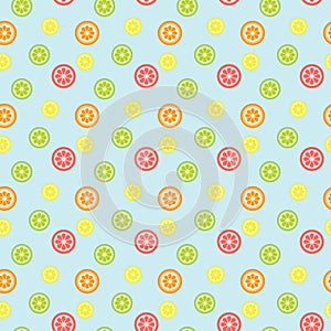 Simple fruits repeat pattern deign