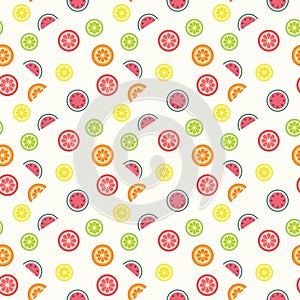 Simple fruits repeat pattern deign