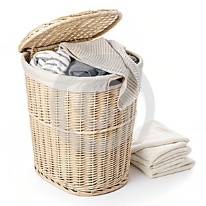 Laundry basket isolated on white background