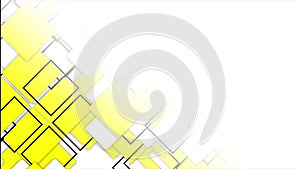 Simple futuristic moving Yellow squares gradient geometrical white background