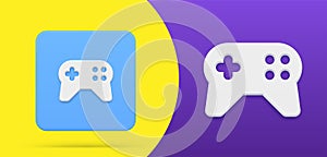 Simple gamepad console joystick button 3d icon vector illustration. Gaming keypad digital equipment