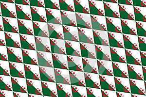 Simple geometric pattern in the colors of the national flag of Algeria