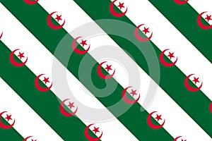 Simple geometric pattern in the colors of the national flag of Algeria