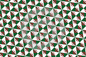 Simple geometric pattern in the colors of the national flag of Algeria