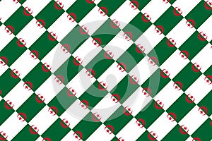 Simple geometric pattern in the colors of the national flag of Algeria