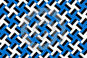 Simple geometric pattern in the colors of the national flag of Estonia