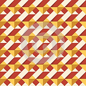 Simple geometric seamless pattern with red and orange color