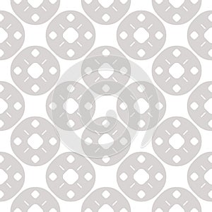 Simple geometric seamless pattern with small lines and dots in circular grid